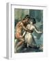 Satyr and Maenad, Detail from a Wall Painting in Pompeii, 1st Century BC-null-Framed Giclee Print