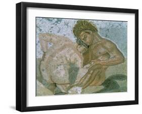 Satyr and Maenad, Detail of a Mosaic from the House of the Faun, 1st Century AD-null-Framed Giclee Print