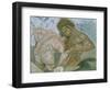 Satyr and Maenad, Detail of a Mosaic from the House of the Faun, 1st Century AD-null-Framed Giclee Print