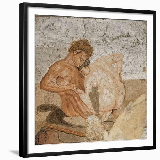 Satyr and Nymph, from the House of the Faun , Pompeii-Roman-Framed Giclee Print