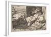 Satyr and Nymph-Agostino Carracci-Framed Giclee Print