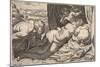 Satyr and Nymph-Agostino Carracci-Mounted Giclee Print