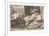 Satyr and Nymph-Agostino Carracci-Framed Giclee Print