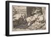 Satyr and Nymph-Agostino Carracci-Framed Giclee Print