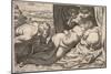 Satyr and Nymph-Agostino Carracci-Mounted Giclee Print