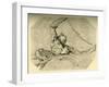 'Satyr holding up a festoon', c1761, (1928)-Giovanni Battista Tiepolo-Framed Giclee Print