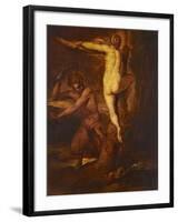 Satyr Slaying Snake, 19th Century-Peter Paul Rubens-Framed Giclee Print