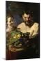 Satyr Und Maedchen Mit Fruechtekorb. Lwd., 112,5 X 71 Cm-Peter Paul Rubens-Mounted Giclee Print