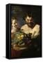 Satyr Und Maedchen Mit Fruechtekorb. Lwd., 112,5 X 71 Cm-Peter Paul Rubens-Framed Stretched Canvas