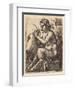 Satyr Woman Playing Bagpipe, c.1525-50-Hans Sebald Beham-Framed Giclee Print