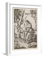 Satyrs Family, C. 1520-Benedetto Montagna-Framed Giclee Print