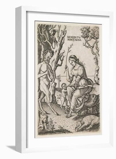 Satyrs Family, C. 1520-Benedetto Montagna-Framed Giclee Print