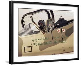 Saudi Arabia Army Royal Saudi Air Force F-15 Eagle Fighter Jet-null-Framed Photographic Print