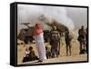 Saudi Arabia Army Soldiers Watching Multiple Rocket Launch System-Bob Daugherty-Framed Stretched Canvas