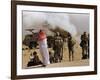 Saudi Arabia Army Soldiers Watching Multiple Rocket Launch System-Bob Daugherty-Framed Photographic Print