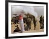 Saudi Arabia Army Soldiers Watching Multiple Rocket Launch System-Bob Daugherty-Framed Photographic Print
