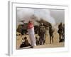 Saudi Arabia Army Soldiers Watching Multiple Rocket Launch System-Bob Daugherty-Framed Photographic Print