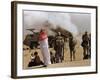 Saudi Arabia Army Soldiers Watching Multiple Rocket Launch System-Bob Daugherty-Framed Photographic Print