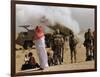 Saudi Arabia Army Soldiers Watching Multiple Rocket Launch System-Bob Daugherty-Framed Photographic Print