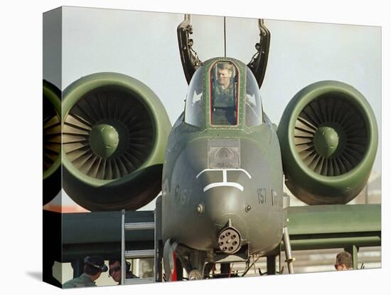 Saudi Arabia Army U.S. Airforce A10 Warthog Tank-Killer Kuwait Crisis-Bob Daugherty-Stretched Canvas