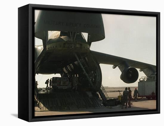 Saudi Arabia Army U.S. C-5 Galaxy Cargo Plane-Bob Daugherty-Framed Stretched Canvas