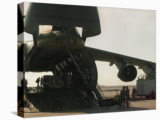 Saudi Arabia Army U.S. C-5 Galaxy Cargo Plane-Bob Daugherty-Stretched Canvas