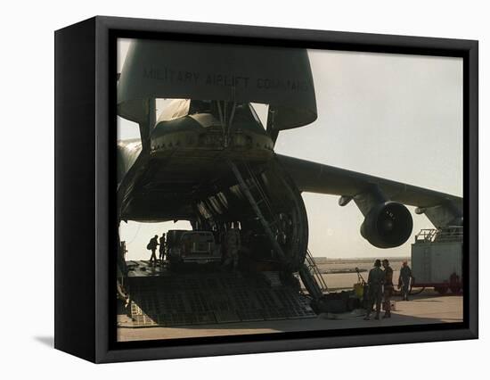 Saudi Arabia Army U.S. C-5 Galaxy Cargo Plane-Bob Daugherty-Framed Stretched Canvas