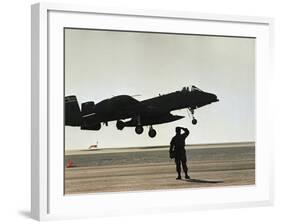 Saudi Arabia Army U.S. Forces A10 Warthog Attack Plane Kuwait Crisis-null-Framed Photographic Print