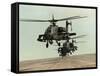 Saudi Arabia Army U.S. Forces Apache Assault Helicopters Kuwait Crisis-Bob Daugherty-Framed Stretched Canvas