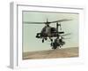 Saudi Arabia Army U.S. Forces Apache Assault Helicopters Kuwait Crisis-Bob Daugherty-Framed Premium Photographic Print