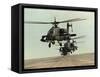 Saudi Arabia Army U.S. Forces Apache Assault Helicopters Kuwait Crisis-Bob Daugherty-Framed Stretched Canvas