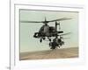 Saudi Arabia Army U.S. Forces Apache Assault Helicopters Kuwait Crisis-Bob Daugherty-Framed Photographic Print