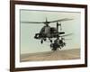 Saudi Arabia Army U.S. Forces Apache Assault Helicopters Kuwait Crisis-Bob Daugherty-Framed Photographic Print