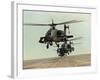 Saudi Arabia Army U.S. Forces Apache Assault Helicopters Kuwait Crisis-Bob Daugherty-Framed Photographic Print