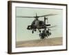 Saudi Arabia Army U.S. Forces Apache Assault Helicopters Kuwait Crisis-Bob Daugherty-Framed Photographic Print