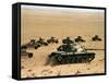 Saudi Arabia Army U.S Forces Maneuver Exercise Kuwait Crisis-Tannen Maury-Framed Stretched Canvas