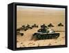 Saudi Arabia Army U.S Forces Maneuver Exercise Kuwait Crisis-Tannen Maury-Framed Stretched Canvas