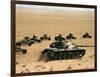 Saudi Arabia Army U.S Forces Maneuver Exercise Kuwait Crisis-Tannen Maury-Framed Photographic Print