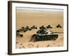 Saudi Arabia Army U.S Forces Maneuver Exercise Kuwait Crisis-Tannen Maury-Framed Photographic Print