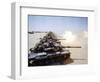 Saudi Arabia Army U.S Forces Mech. Equipment Kuwait Crisis-Tannen Maury-Framed Photographic Print