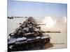 Saudi Arabia Army U.S Forces Mech. Equipment Kuwait Crisis-Tannen Maury-Mounted Photographic Print