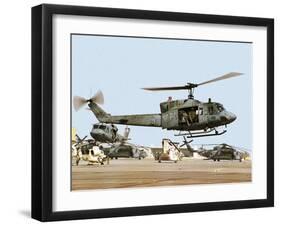 Saudi Arabia Army U.S. Marine UH-1 Huey Helicopters-Tannen Maury-Framed Premium Photographic Print