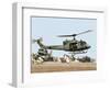 Saudi Arabia Army U.S. Marine UH-1 Huey Helicopters-Tannen Maury-Framed Photographic Print