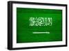 Saudi Arabia Flag Design with Wood Patterning - Flags of the World Series-Philippe Hugonnard-Framed Premium Giclee Print