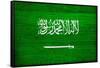 Saudi Arabia Flag Design with Wood Patterning - Flags of the World Series-Philippe Hugonnard-Framed Stretched Canvas