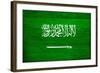 Saudi Arabia Flag Design with Wood Patterning - Flags of the World Series-Philippe Hugonnard-Framed Art Print