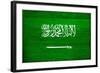 Saudi Arabia Flag Design with Wood Patterning - Flags of the World Series-Philippe Hugonnard-Framed Art Print