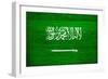 Saudi Arabia Flag Design with Wood Patterning - Flags of the World Series-Philippe Hugonnard-Framed Art Print