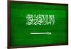 Saudi Arabia Flag Design with Wood Patterning - Flags of the World Series-Philippe Hugonnard-Framed Art Print