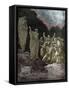 Saul and the medium/ witch of Endor, by Doré - Bible-Gustave Dore-Framed Stretched Canvas